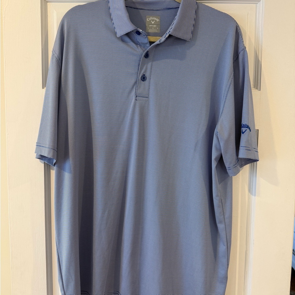 Callaway Men's Striped Blue Polo Shirt